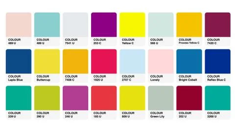 Colour Palette Catalog Samples Vector in RGB Stock Illustration