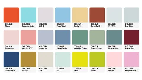 Colour Palette Catalog Samples Vector in RGB Stock Illustration