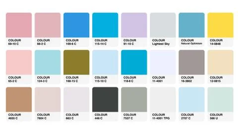 Colour Palette Catalog Samples Vector in RGB Stock Illustration