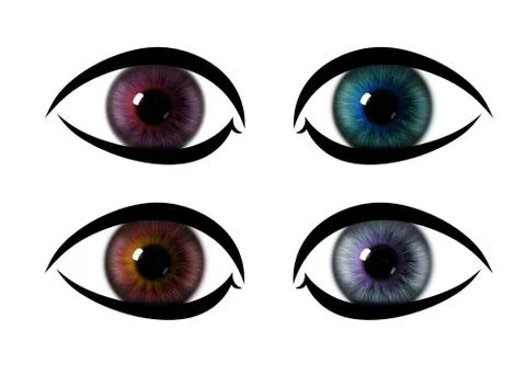 Colour pattern rainbow eye. eye iris textures Stock Illustration