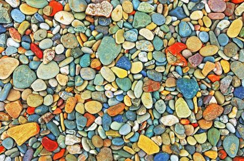 Colour pebble Foto stock