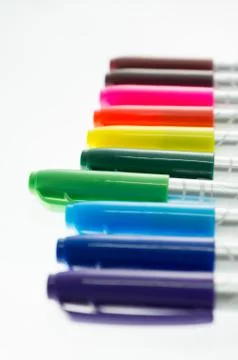 Colour pen Stock Photos