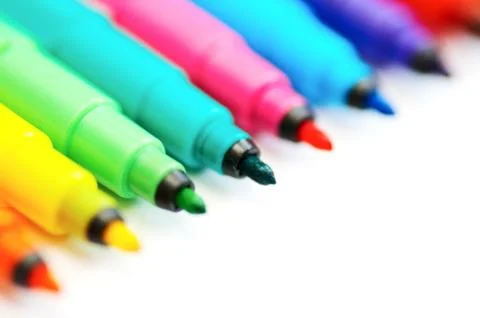 Colour pen Stock Photos