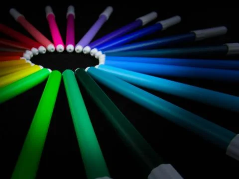 Colour Pen 스톡 사진