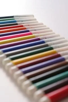 Colour Pen Set Stock Photos