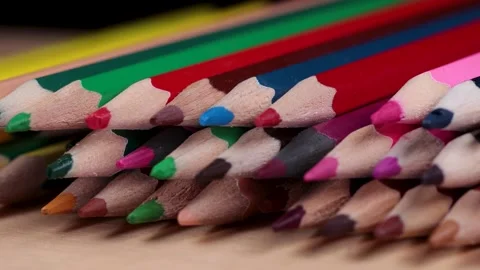 Colour pencils. Stock Footage 228463953