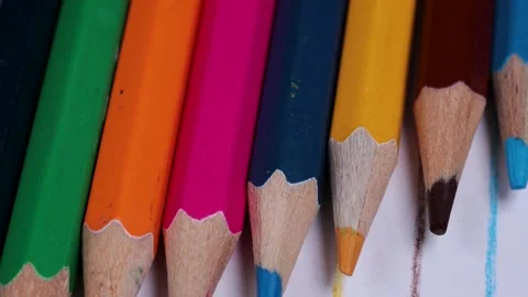 Colour pencils. Stock Footage 228464697