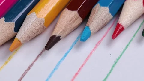 Colour pencils. Stock Footage 228464810
