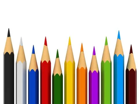 Colour pencils Stock Illustration