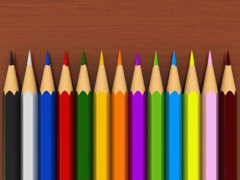Colour pencils Stock Illustration