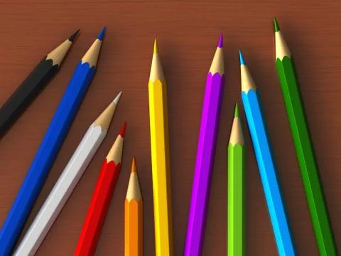 Colour pencils Stock Illustration
