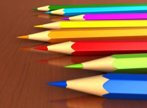 Colour pencils Stock Illustration