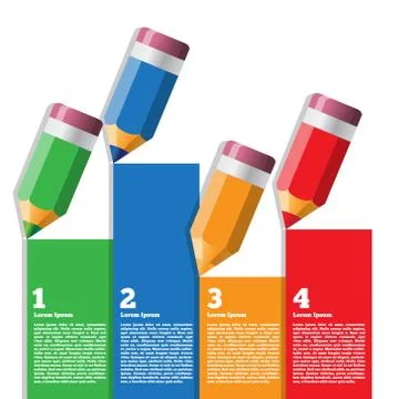 Colour pencils. Stock Illustration