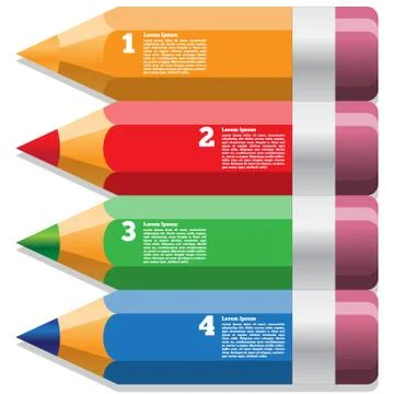Colour pencils. Stock Illustration
