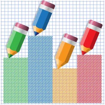 Colour pencils. Stock Illustration