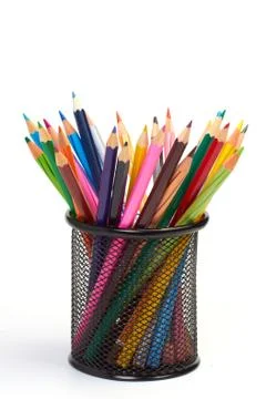 Colour pencils Stock Photos