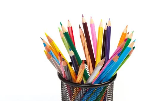 Colour pencils Stock Photos