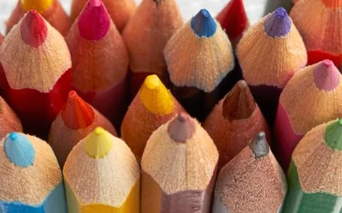 Colour pencils Stock Photos