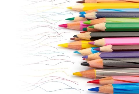 Colour pencils Stock Photos
