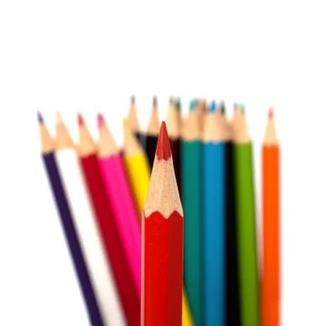 Colour pencils Stock Photos