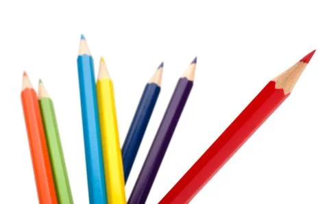 Colour pencils Stock Photos