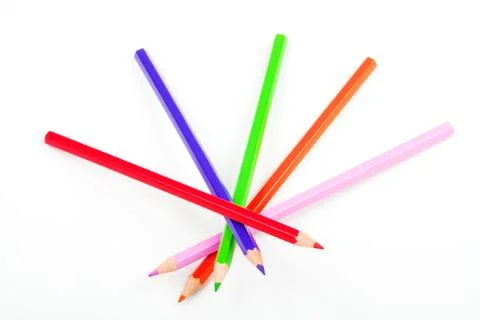 Colour pencils Stock Photos