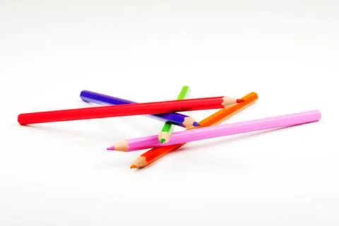 Colour pencils Stock Photos