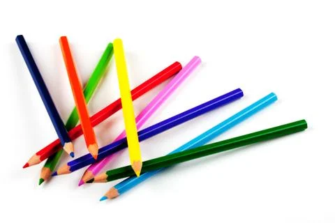 Colour pencils Stock Photos