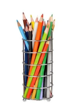 Colour pencils Stock Photos