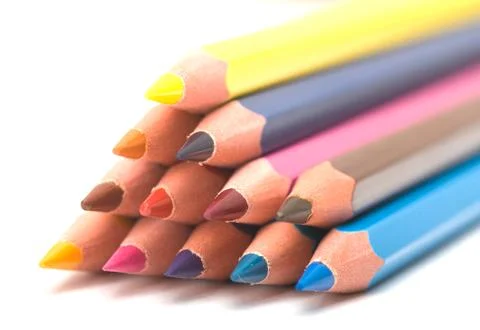 Colour pencils Stock Photos