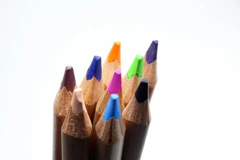 Colour pencils Stock Photos