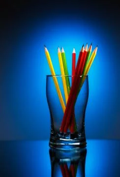 Colour pencils Stock Photos