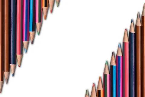 Colour pencils Stock Photos