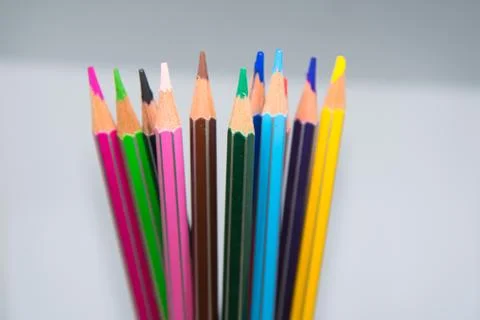 Colour pencils Stock Photos