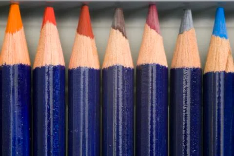 Colour pencils Stock Photos