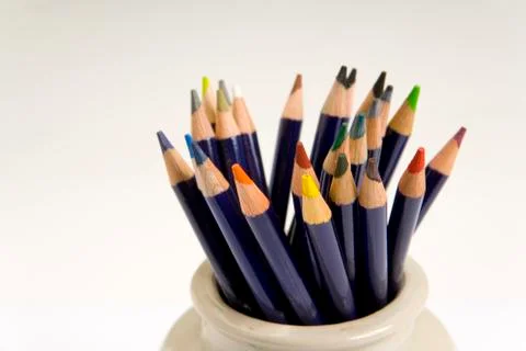 Colour pencils Stock Photos