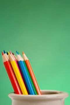 Colour pencils Stock Photos