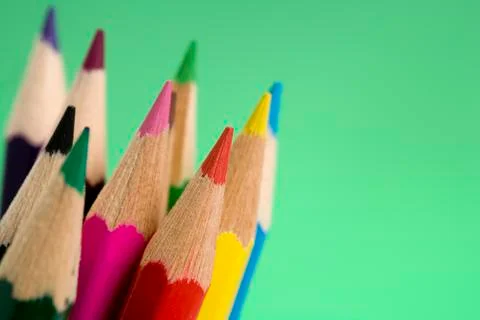 Colour pencils Stock Photos