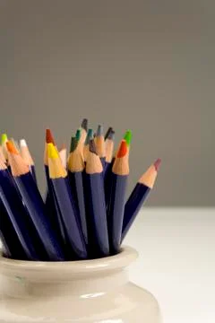 Colour pencils Stock Photos