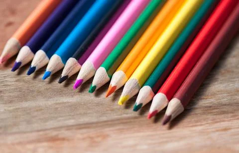 Colour pencils Stock Photos