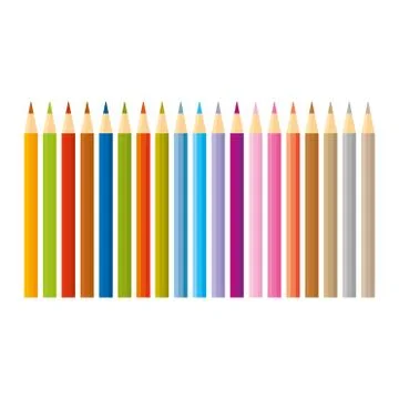 Colour pencils vector illustration Stock Illustration