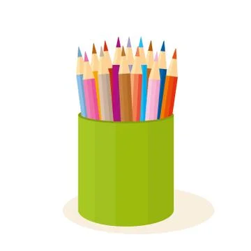 Colour pencils vector illustration Stock Illustration