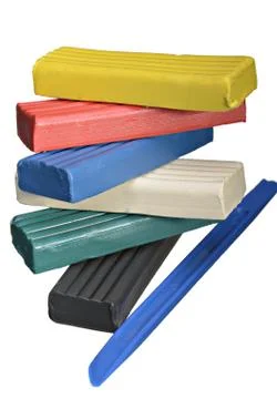 Colour plasticine Stock Photos