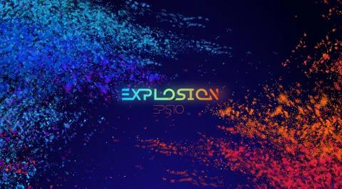 Colour powder, explosion light background blue and pink powder. EPS 10 Stock-Illustration