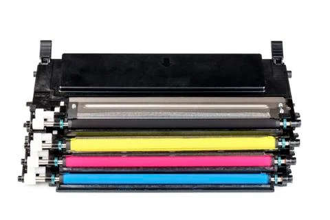 Colour printer cartridge Stock Photos