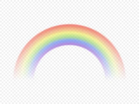 Colour rainbow isolated on transparent background. Vector illustration. Stock Illustration