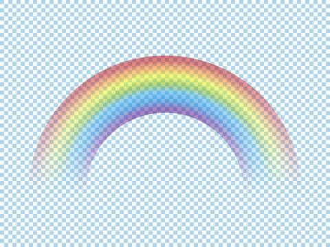 Colour rainbow isolated on transparent background. Vector illustration. Stock Illustration