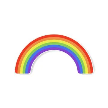 Colour rainbow isolated on white background. LGBT flag. Vector illustration. Stock-Illustration