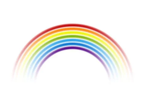 Colour rainbow isolated on white background. Vector illustration. イラスト素材