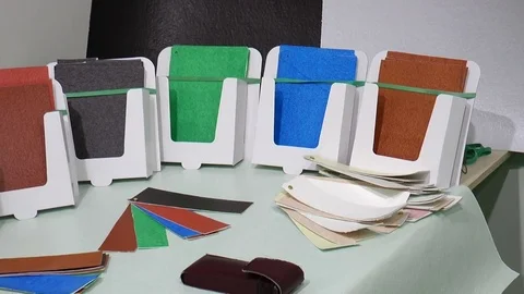 A colour sample for fabrics Stock Footage 70108171